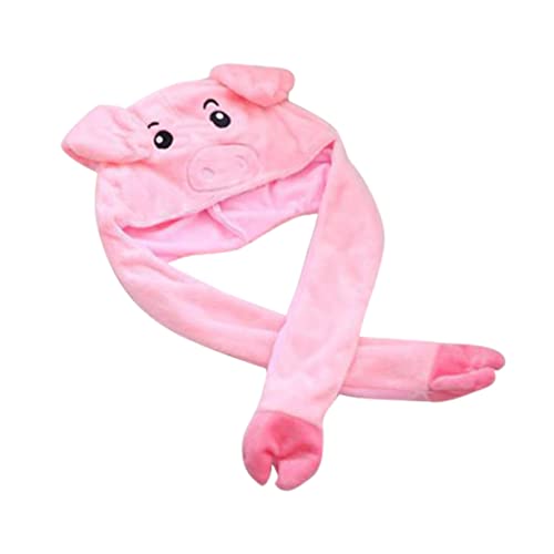JOINPAYA Schweinehut Bewegliche Ohren Beanies Für Jungen Und Mädchen Erwachsene Plüschtiere Ohren von JOINPAYA