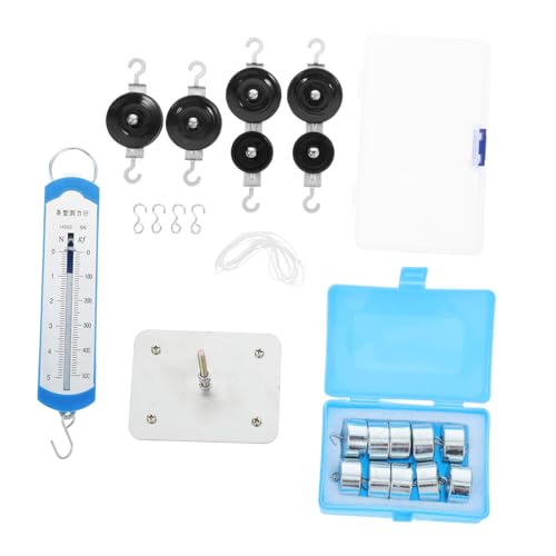 JOINPAYA Magnetisches Pulley Block Set mit Stabilem Metallfuß für Mittelschul Physikunterricht Magnetische Bauweise für Schnelle Montage Inklusive Hakengewichten und Messkraftmesser für JOINPAYA Magnetisches Pulley Block Set mit Stabilem Metallfuß für Mittelschul Physikunterricht Magnetische Bauweise für Schnelle Montage Inklusive Hakengewichten und Messkraftmesser für von JOINPAYA