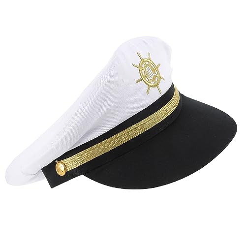 JOINPAYA Marine Hut Baumwolle Matrosenhut Für Cosplay Kostüm Party Dekoratives Accessoire Bühnenhut JOINPAYA Marine Hut Baumwolle Matrosenhut Für Cosplay Kostüm Party Dekoratives Accessoire Bühnenhut von JOINPAYA