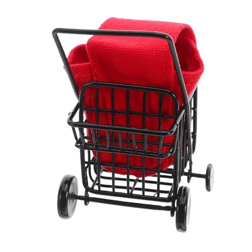 JOINPAYA Maßstab Schwarzer Metall Einkaufswagen mit Rädern Stabiles Mini Supermarkt Handwagen für Puppenhaus Dekoration und Junge Mädchen Kaufsimulation JOINPAYA Maßstab Schwarzer Metall Einkaufswagen mit Rädern Stabiles Mini Supermarkt Handwagen für Puppenhaus Dekoration und Junge Mädchen Kaufsimulation von JOINPAYA