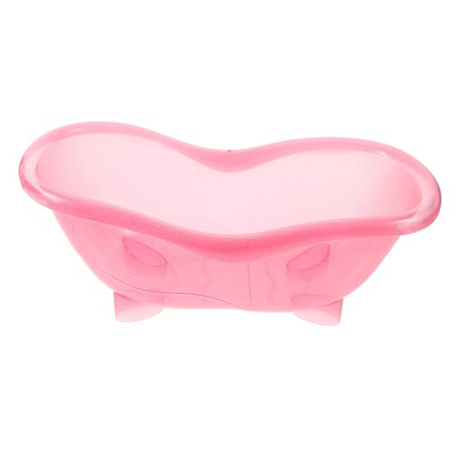 JOINPAYA Miniatur Badewanne Zubehör Für Puppenhaus Pinkes Badezimmer Modell Langlebig Für Miniaturmöbel Dekoration Vielseitig Einsetzbar Als Fotorequisiten Aus Robustem Plastik von JOINPAYA