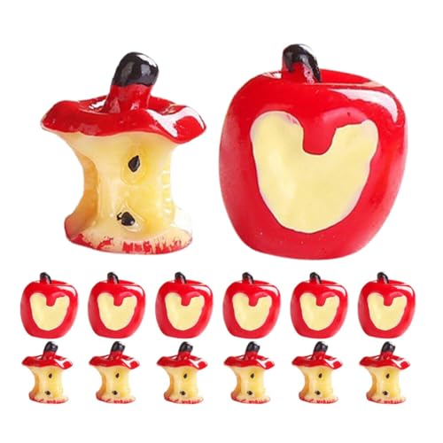 JOINPAYA Mini-Rote Äpfel 20 Stück Realistische Kunstfrüchte Lebensechte Apfelkerne Aus Harz Künstliche Äpfel Fotografie-Requisiten Puppenhaus-Essen-Küchendekoration von JOINPAYA