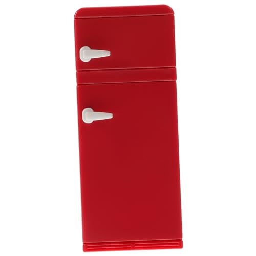 JOINPAYA Mini Schlafzimmerzubehör Kühlschränke Puppenhauszubehör Puppenhausmöbel Mini Kleiner Kühlschrank Für Puppenhausmöbel Mini Möbel Roter Kunststoff von JOINPAYA