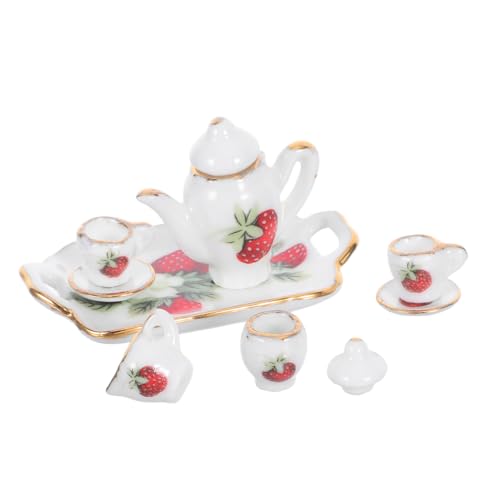 JOINPAYA Mini Teetassen Aus Keramik Mini Tee Miniaturen Aus Porzellan Für Puppenhaus Miniatur Teekanne Keramik Minitasse Kleine Tassen von JOINPAYA