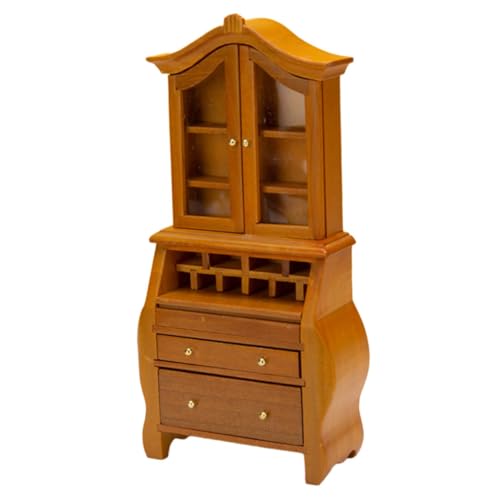 JOINPAYA Mini-bücherregal Mini-holzschrankmodell Bücherregal-Modell Miniaturen Zum Basteln Minischrank Zum Basteln Puppenhaus Mini Möbel Mini -bücherregal Huanghuali-Holz von JOINPAYA