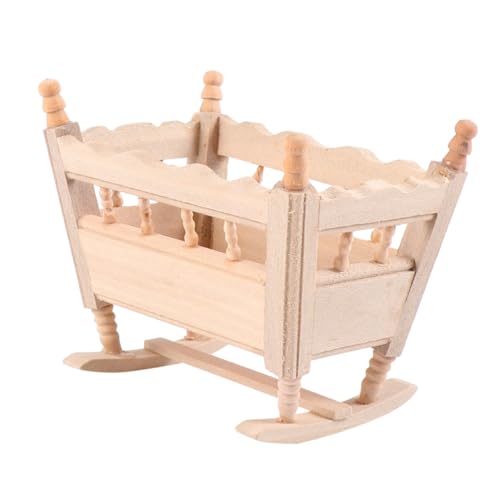JOINPAYA Mini Holzmöbel Für Handgefertigtes Kinderbett Kiefernholz Miniatur Spielzeug Für Kinderzimmer Dekoration von JOINPAYA