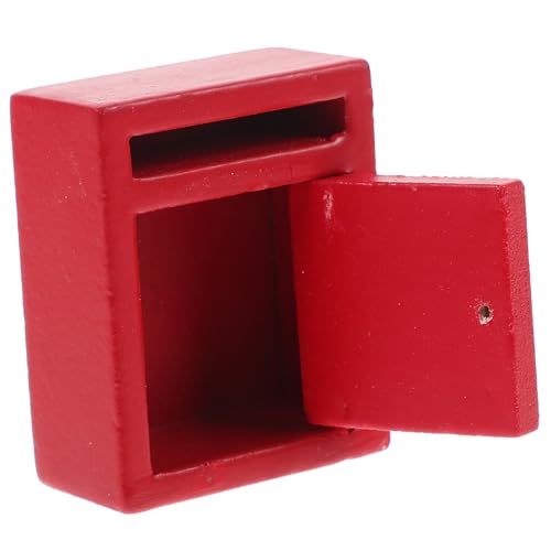 JOINPAYA Mini Mailbox Miniatur Briefkasten Für Rote Holzdeko Miniaturhaus Verzierung Spielzeug Für Hochwertiges Design von JOINPAYA