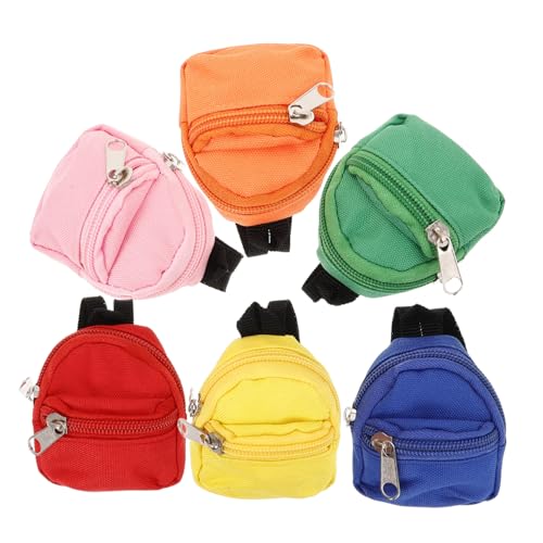 JOINPAYA 6stücke Mini Puppen Rucksack Teiliges Mini Backpack Für Mädchen Vielseitiges Zubehör Für Puppen Aufbewahrung Für Schule Und Robustem Canvas Bunten Farben Grün Orange Blau JOINPAYA 6stücke Mini Puppen Rucksack Teiliges Mini Backpack Für Mädchen Vielseitiges Zubehör Für Puppen Aufbewahrung Für Schule Und Robustem Canvas Bunten Farben Grün Orange Blau von JOINPAYA