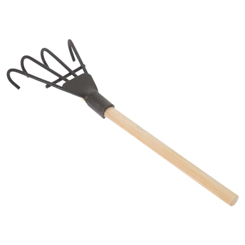 JOINPAYA Mini-rechen Schöpflöffel Miniaturen Kinderwerkzeuge Strand Sandkasten Mini-gartenrechen Wohnraum Kleiner Rechen Kleiner Sandrechen Miniatur Rechen Black Eisen von JOINPAYA