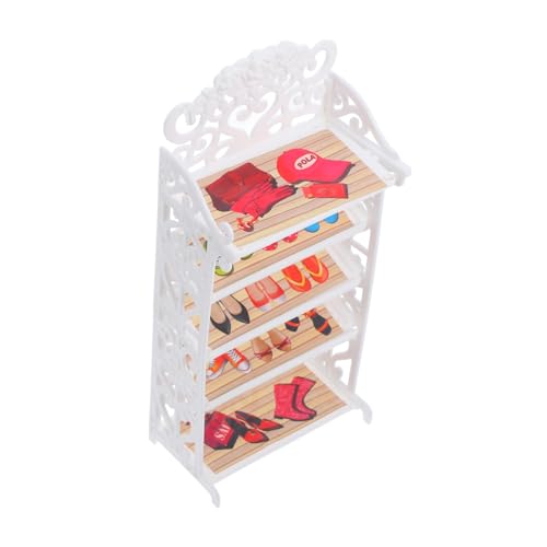 JOINPAYA Mini- -schuhregal-Modell, Miniatur-Kunststoff-schuhregal, Puppenmöbel-Modell JOINPAYA Mini- -schuhregal-Modell, Miniatur-Kunststoff-schuhregal, Puppenmöbel-Modell von JOINPAYA