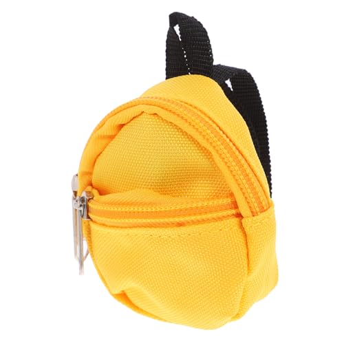JOINPAYA Mini-schultaschenmodell Zubehör Für Die Puppenhausschule Simulations-Schultasche Puppenrucksack Mini -hausdekoration Kleiner Puppenrucksack Kinderspielzeug Stoff Yellow von JOINPAYA