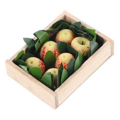 JOINPAYA Miniatur Apfel Modell Realistisches Kunststoff Obst für Puppenhaus Dekoration Leichtes Platzsparendes Farmhaus Zubehör für Mini lebensmittelladen und Detailreiche Puppenhaus von JOINPAYA