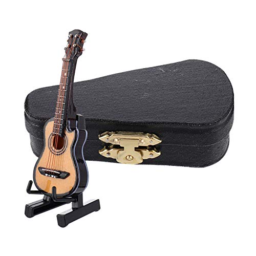 JOINPAYA Miniatur Gitarre Modell Mit Ständer Und Koffer Akustikgitarre Deko Figur Für Musikliebhaber Und Sammler Mini Musikinstrument Für Mikro Landschaft Und Puppenhaus JOINPAYA Miniatur Gitarre Modell Mit Ständer Und Koffer Akustikgitarre Deko Figur Für Musikliebhaber Und Sammler Mini Musikinstrument Für Mikro Landschaft Und Puppenhaus von JOINPAYA