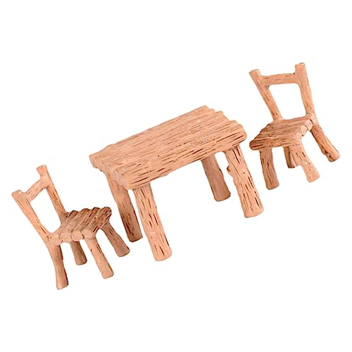 JOINPAYA 1satz Miniatur Möbel Aus Resin Teiliges Puppenhaus Zubehör Mit Stuhl Und Tisch Hochwertige Detailgetreue Dekoration Für Puppenhaus Und Spielzeug Für Kreative Spielideen von JOINPAYA