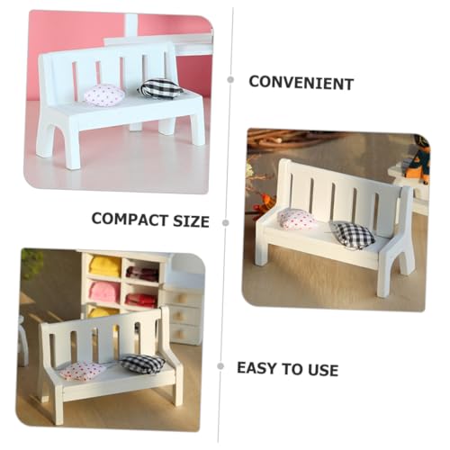 JOINPAYA Miniatur Holzbank für Puppenhaus Vintage Mini Möbel Dekoration Robust und Vielseitig für DIY Miniatur Szenen Kleines Handgefertigtes Puppenhaus Zubehör als oder Wohnaccessoire von JOINPAYA