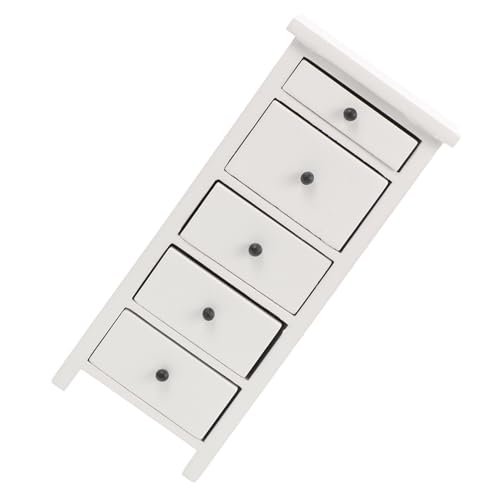 JOINPAYA Puppenhaus Miniatur Holzschrank Minimöbel Landschaftsdekor Weiß -langlebiges Holzmaterial JOINPAYA Puppenhaus Miniatur Holzschrank Minimöbel Landschaftsdekor Weiß -langlebiges Holzmaterial von JOINPAYA
