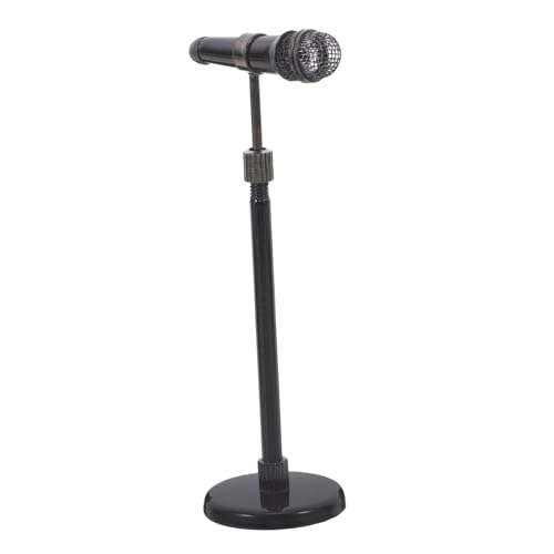 JOINPAYA Miniatur Mikrofon Requisite Mini Musikinstrumente Gefälschtes Mikrofon Puppenhausmodell Mit Ständer Für So Tun Als Ob Sie Vintage Stil Schreibtisch Heimdekoration JOINPAYA Miniatur Mikrofon Requisite Mini Musikinstrumente Gefälschtes Mikrofon Puppenhausmodell Mit Ständer Für So Tun Als Ob Sie Vintage Stil Schreibtisch Heimdekoration von JOINPAYA