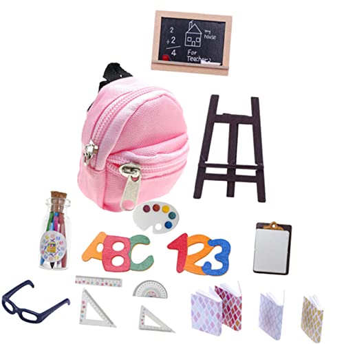 JOINPAYA 1 Set Miniatur Puppenhaus Zubehör Mini Rucksack Für ädchen Mini Schwarzbrett Und Schulmaterialien Für Puppen Perfekt Für Kreatives Rollenspiel von JOINPAYA