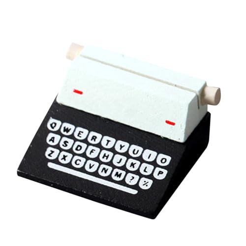 JOINPAYA Miniatur Schreibmaschinenmodell Retro Design Stilvolles Puppenhaus Ornament Dekoratives Mini Haus Accessoire Stabiles Vintage Dekoobjekt für Fotorequisiten und Geschenkideen von JOINPAYA