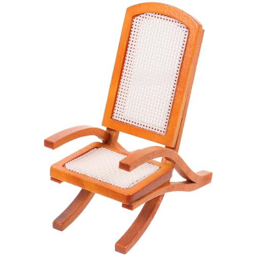 JOINPAYA Miniatur-Sofastuhl für kinderspielzeug детские игрушки Retro Styles spielzeuge esszimmerstühle Puppenhaus Requisiten Miniatur-Esszimmerstuhl hölzern Orange von JOINPAYA