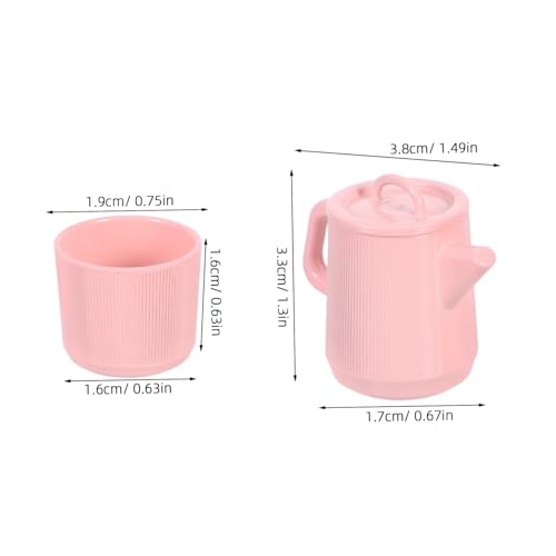 JOINPAYA Miniatur Teeset Metall Teekanne und Tasse für Puppenhaus Dekoration Fotorequisiten Kinderküche Zubehör Rosa Farbton JOINPAYA Miniatur Teeset Metall Teekanne und Tasse für Puppenhaus Dekoration Fotorequisiten Kinderküche Zubehör Rosa Farbton von JOINPAYA