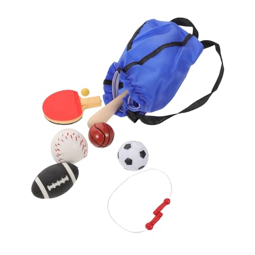 JOINPAYA Miniatur-sportset für Puppenhaus Stabiles Mini Basketball Fußball Tischtennis Set Tragbar für Indoor und Reisen Vielseitige Sportgeräte für Puppendekor und Rollenspiele von JOINPAYA