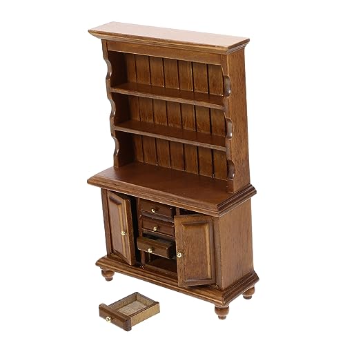 JOINPAYA Miniaturen Zum Basteln Regale Bausatz Möbel Minischrank Zum Basteln Bücherregal-Modell Mini -bücherregal Mini-bücherregal Aus Holz Mini-holzschrankmodell Hölzern Brown von JOINPAYA