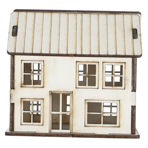 JOINPAYA Miniaturhaus Winzige Häuser Weihnachtsszenenhaus Mikrolandschaftsdekoration DIY Modellhaus Kit 3D Puzzlehaus DIY Minihaus Montagehaus Puzzle Weihnachtsszenenfiguren Holz von JOINPAYA