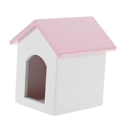 JOINPAYA Realistisches Mini-hundehaus Mit Dach Und Weißen Wänden Für Puppenhausmöbel Miniaturhäuser Dekoration von JOINPAYA