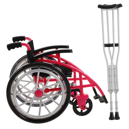 JOINPAYA Realistisches Miniatur- -krücken-Set Für Puppenhäuser Klappstuhl Mini-krücken-Ornament Für Jungen Und Mädchen von JOINPAYA