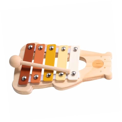 JOINPAYA Montessori Xylophon für Holzspielzeug mit Bärendesign Tragbares Rhythmus Koordinationsförderung für Frühe Musikbildung und Spielerisches Lernen von JOINPAYA