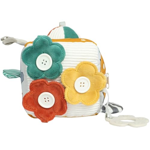 JOINPAYA Multifunktionaler Babywürfel aus Pädagogisch Robust Reißfest mit Verschiedenen Tasttexturen und Bunten Farben zur Frühkindlichen für Unterwegs und Ab Monaten von JOINPAYA