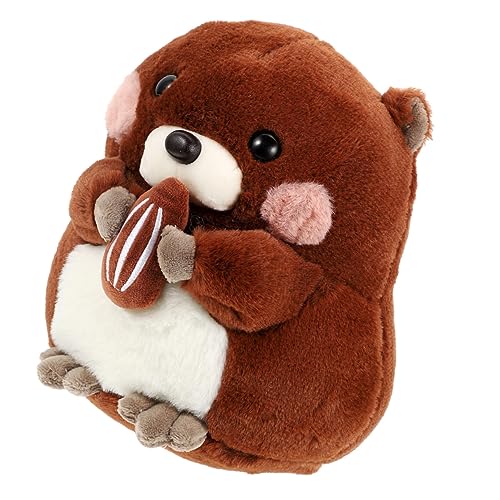 JOINPAYA Murmeltier-Puppe Tierspielzeug Murmeltier Puppe realistische Stoffpuppen Mädchen Mädchenpuppe Bettpuppen Stoffpuppen für Mädchen Plüsch Brown von JOINPAYA
