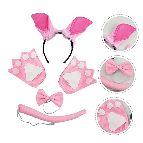 JOINPAYA Niedliches Schwein Kostüm Set mit Stirnband Schleife und Handschuhen Komfortabel für Cosplay Bühnenauftritte und Halloween Party Charmantes Tier Accessoire für Vielseitigen Einsatz JOINPAYA Niedliches Schwein Kostüm Set mit Stirnband Schleife und Handschuhen Komfortabel für Cosplay Bühnenauftritte und Halloween Party Charmantes Tier Accessoire für Vielseitigen Einsatz von JOINPAYA