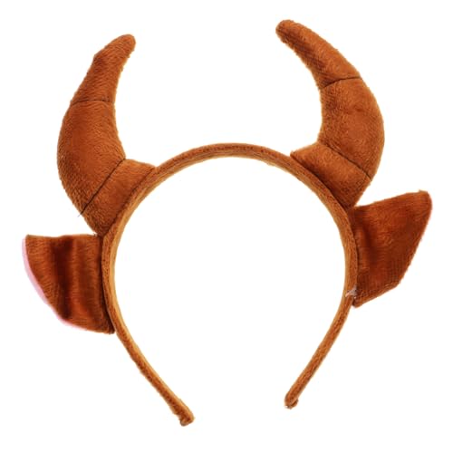 JOINPAYA Ox Horn Stirnband Tierohren Cartoon Design Cosplay Haarreif für Erwachsene Party Kostüm Zubehör von JOINPAYA