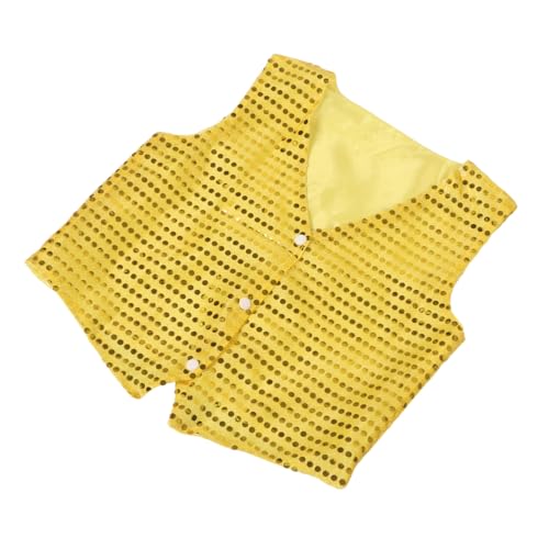JOINPAYA Pailletten Disco Weste Glitzernde Tanzweste für Jungen Mädchen Hip Hop Bühnenkostüm Party Performance Jacke Bühnenoutfit von JOINPAYA
