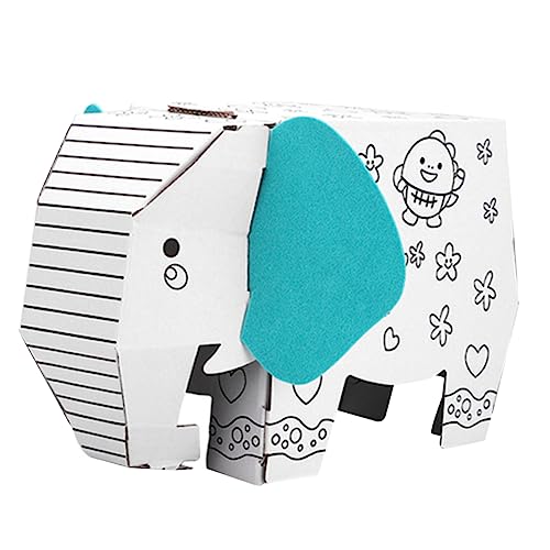 JOINPAYA Papierrätsel tierpuzzle zabawki stymulujące rozwój Pädagogisches Elefantenmodell Elefantenspielzeug Puzzle- zum Ausmalen Rätsel für Graffiti Graffiti-Rätsel Weiß JOINPAYA Papierrätsel tierpuzzle zabawki stymulujące rozwój Pädagogisches Elefantenmodell Elefantenspielzeug Puzzle- zum Ausmalen Rätsel für Graffiti Graffiti-Rätsel Weiß von JOINPAYA