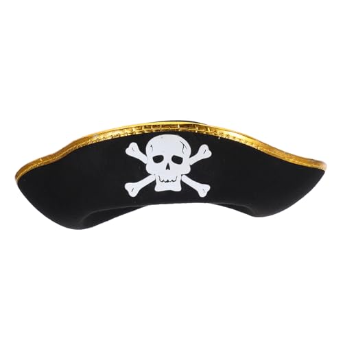 JOINPAYA Halloween Piratenhut Mit Goldenen Akzenten Für Karneval Cosplay Und Kindergeburtstagsfeiern Vielseitiges Accessoire Für Kreative Kostüme Und Aufführungen von JOINPAYA