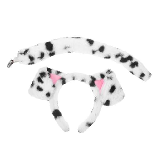JOINPAYA Plüsch Dalmatiner Hund Ohren Stirnband mit Weiches Cartoon Tier Haarreif für Erwachsene Bequemes Hunde Zubehör für Party Fasching und Halloween Cosplay von JOINPAYA