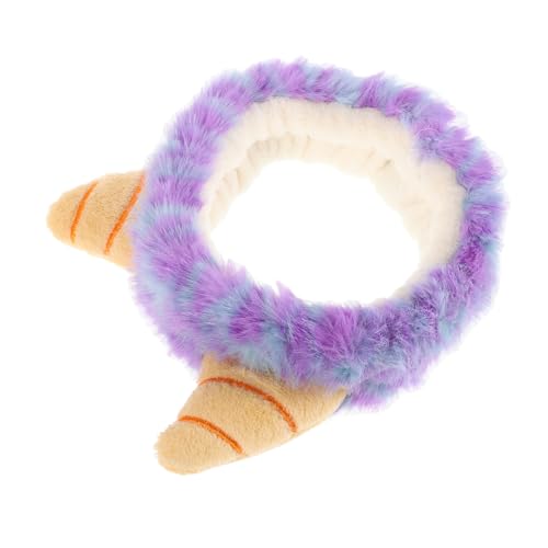 JOINPAYA Plüsch Haarreif mit Elastischem Band Verstellbar Weicher Haarband mit Kuhhorn Form für Mädchen und Frauen zum Waschen Make Up Spa Duschen und Kostümzubehör von JOINPAYA