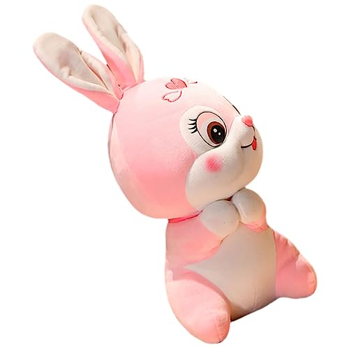 JOINPAYA Plüsch-Kaninchen-Puppe Kaninchen Plüschtier Neujahrsdekoration Kaninchengefüllter Kaninchen-Maskottchen-Puppe Chinesische Neujahrskaninchenpuppe Rosa Pp Baumwolle von JOINPAYA