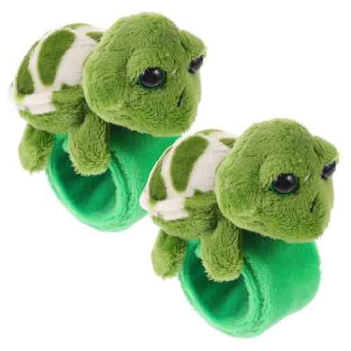 JOINPAYA 2stücke Plüsch Schildkröte Slap Armband Tragbare Kuscheltiere Für Für Geburtstagsfeiern Halloween Und Weihnachten Leicht Und Bequem Zu Tragen von JOINPAYA