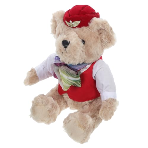 JOINPAYA Plüschbär Stewardess Kuscheltier Flauschig Gefüllt Dekoration Kindergeburtstag Feiertage von JOINPAYA