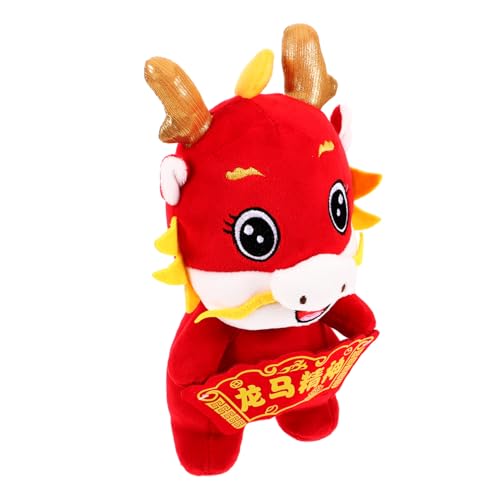 JOINPAYA Plüschdrache Kuscheltier Chinesisches Neujahr Stofftier Glücksbringer Dekoration Niedliches Drachenmaskottchen für Freunde von JOINPAYA