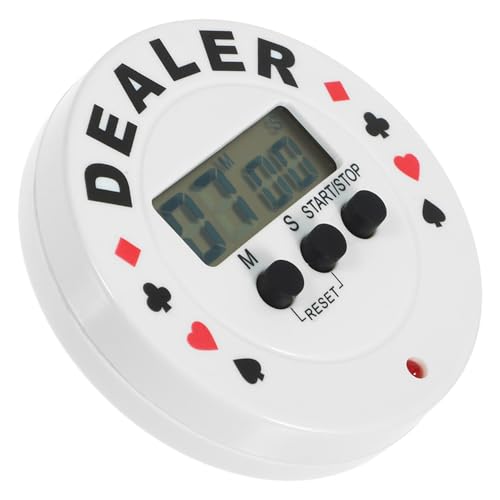 JOINPAYA Poker-Timer Poker-Dealer-Button Mit Timer Pokerzubehör Spieluhr Digitaler Shot-Clock-spieltimer Pokeruhr Countdown-stoppuhr-Timer Digitaler Timer Zeitschaltuhr Jetons Weiß Plastik JOINPAYA Poker-Timer Poker-Dealer-Button Mit Timer Pokerzubehör Spieluhr Digitaler Shot-Clock-spieltimer Pokeruhr Countdown-stoppuhr-Timer Digitaler Timer Zeitschaltuhr Jetons Weiß Plastik von JOINPAYA