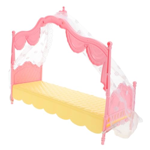 JOINPAYA Puppenhaus Zubehör Kunststoff Puppe Bett Schlaf Vorhang Miniatur Prinzessin Bett Modell JOINPAYA Puppenhaus Zubehör Kunststoff Puppe Bett Schlaf Vorhang Miniatur Prinzessin Bett Modell von JOINPAYA