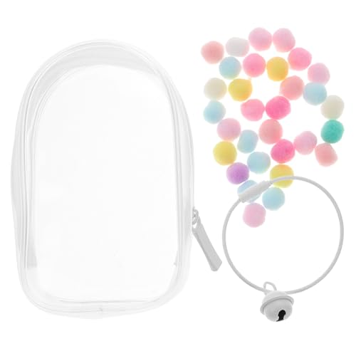 JOINPAYA Puppenausflugstasche Puppenausstellungstasche PVC transparente Puppentasche Figur Klare Puppenvitrine Mini-Schlüsselanhängertasche Puppenbehältnisse zur Ausstellung Plastik Weiß von JOINPAYA