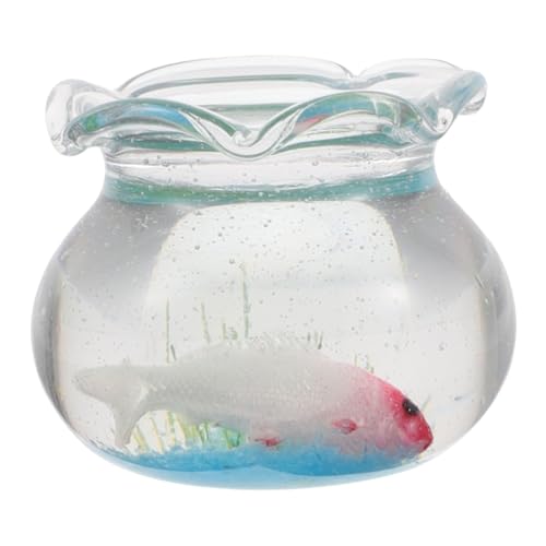 JOINPAYA Puppenhaus Aquarium Koi Fisch Modell Glasfischbowl Dekoration Mini-Dekofiguren Detailreiche Miniaturen Mini Deko Zubehör Bonsai-Figuren Fisch-Statue Tierfiguren aus Glas Plastik JOINPAYA Puppenhaus Aquarium Koi Fisch Modell Glasfischbowl Dekoration Mini-Dekofiguren Detailreiche Miniaturen Mini Deko Zubehör Bonsai-Figuren Fisch-Statue Tierfiguren aus Glas Plastik von JOINPAYA
