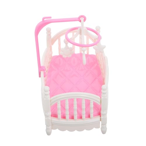 JOINPAYA Puppenhaus Krippe Miniatur-puppenhauszubehör Puppenbett Puppenhausbett Meine Ausgefallenen Puppenhausmöbel Mini-puppenhausmöbel Puppenstubenmöbel Puppenhaus Zubehör Mini Weiß Abs von JOINPAYA