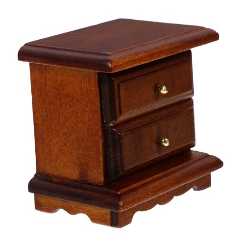 JOINPAYA Puppenhaus Puppenhaus-Dekore Zubehör winzig Miniatur-Puppenhaus Schublade puppenmöbel puppenbett etagenbett Miniatur-Holzschrank Miniatur-Möbeldekoration hölzern Brown von JOINPAYA